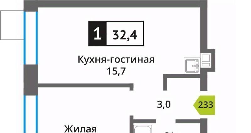 квартира городской округ Красногорск п Светлые Горы Марьино-Знаменское кв-л, Пятницкое шоссе фото 1