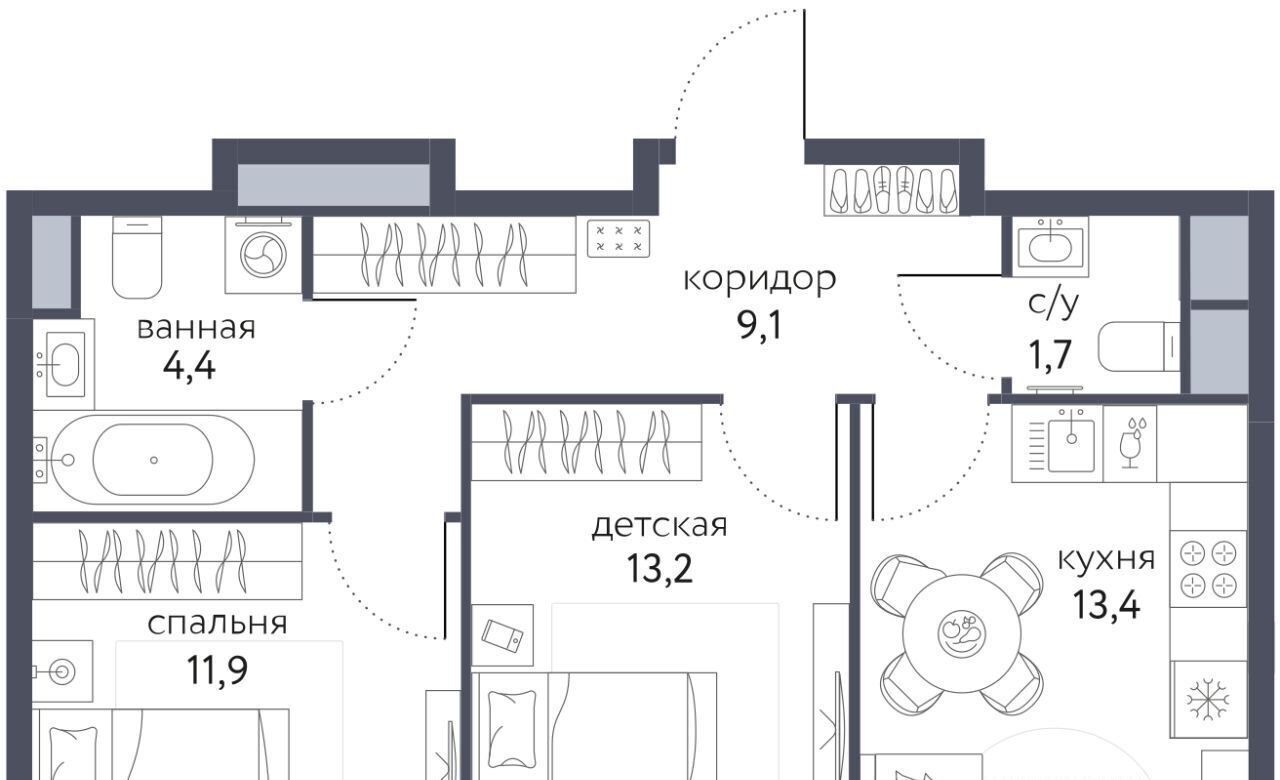 квартира г Москва метро Бульвар Рокоссовского ЖК «Сиреневый парк» фото 1