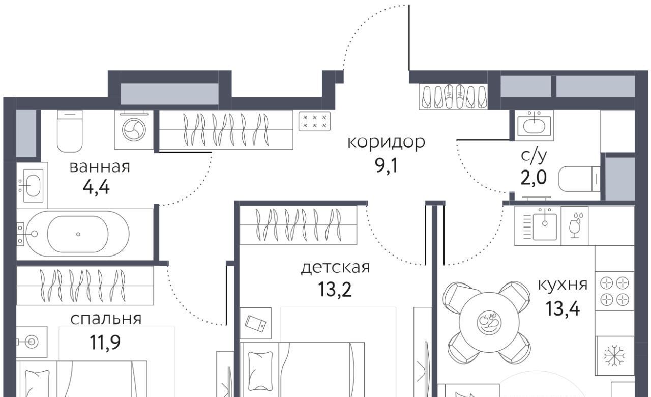 квартира г Москва метро Бульвар Рокоссовского ЖК «Сиреневый парк» фото 1