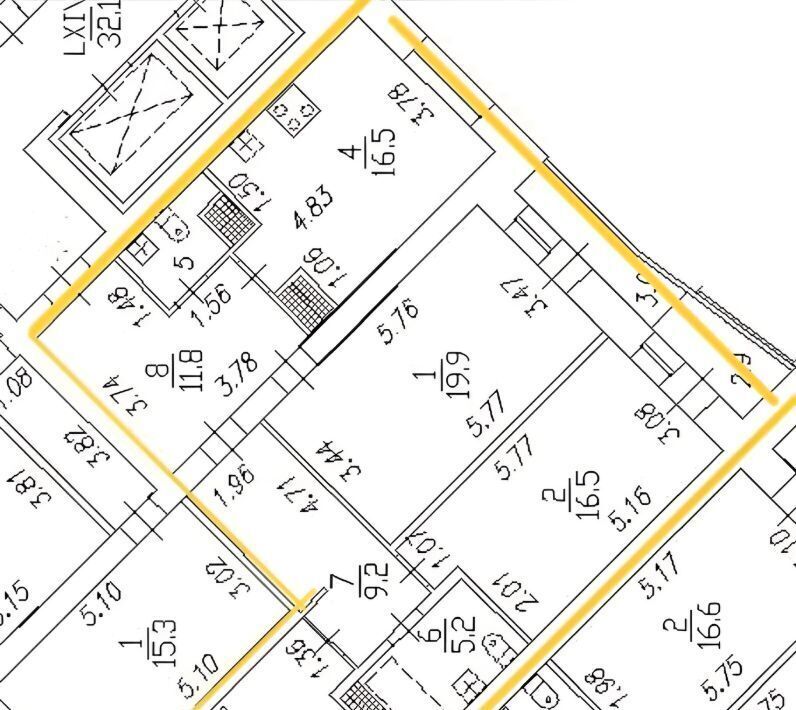 квартира г Санкт-Петербург метро Проспект Просвещения пр-кт Просвещения 33к/2 фото 29