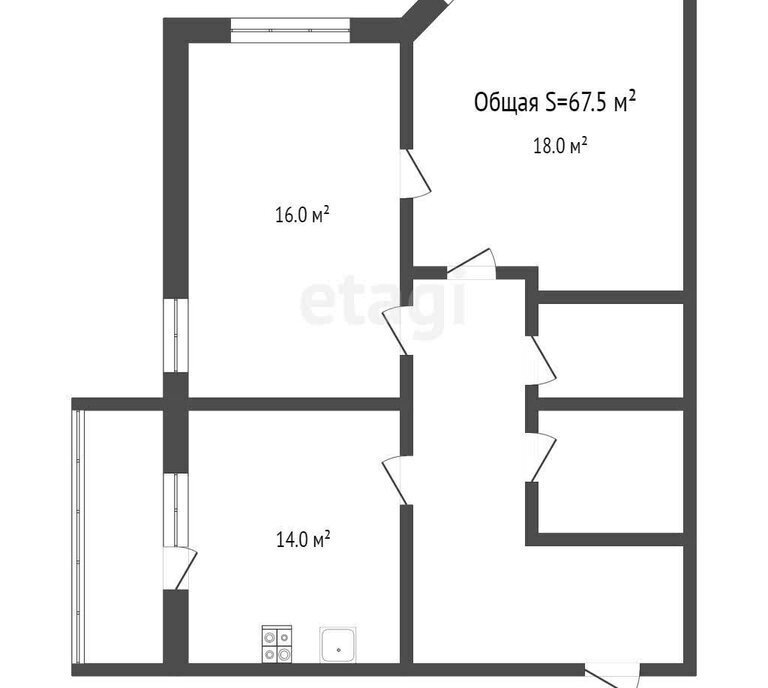 квартира г Брянск р-н Фокинский пр-кт Московский 10/11 фото 18