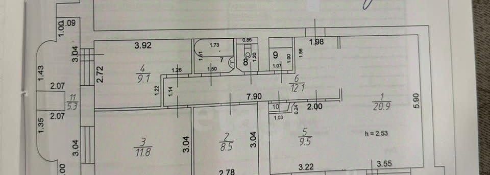 квартира г Казань р-н Ново-Савиновский Яшьлек ул Гаврилова 20а фото 31