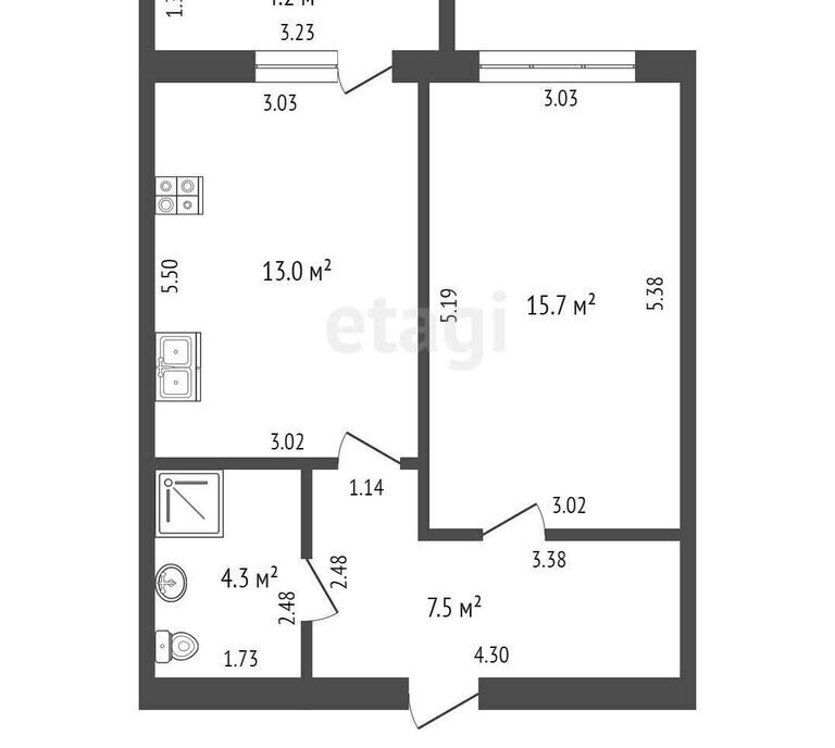 квартира г Чита ул Токмакова 49 фото 19