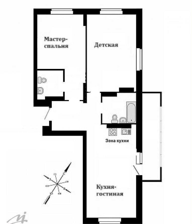 квартира г Барнаул р-н Центральный ул Песчаная 180 фото 2