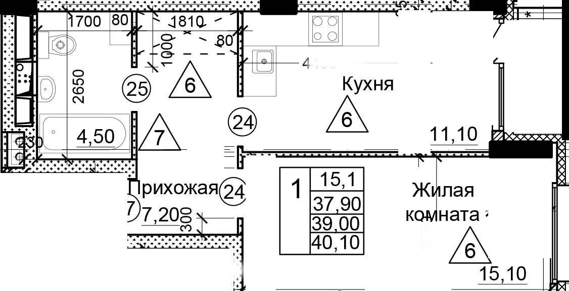 квартира городской округ Солнечногорск д Голубое б-р Парковый 5б Андреевка фото 7