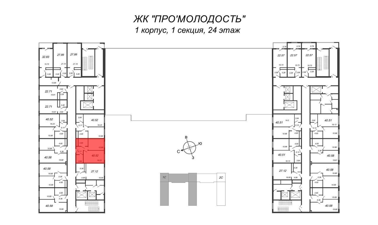 квартира г Санкт-Петербург метро Улица Дыбенко пр-кт Большевиков 3 фото 2