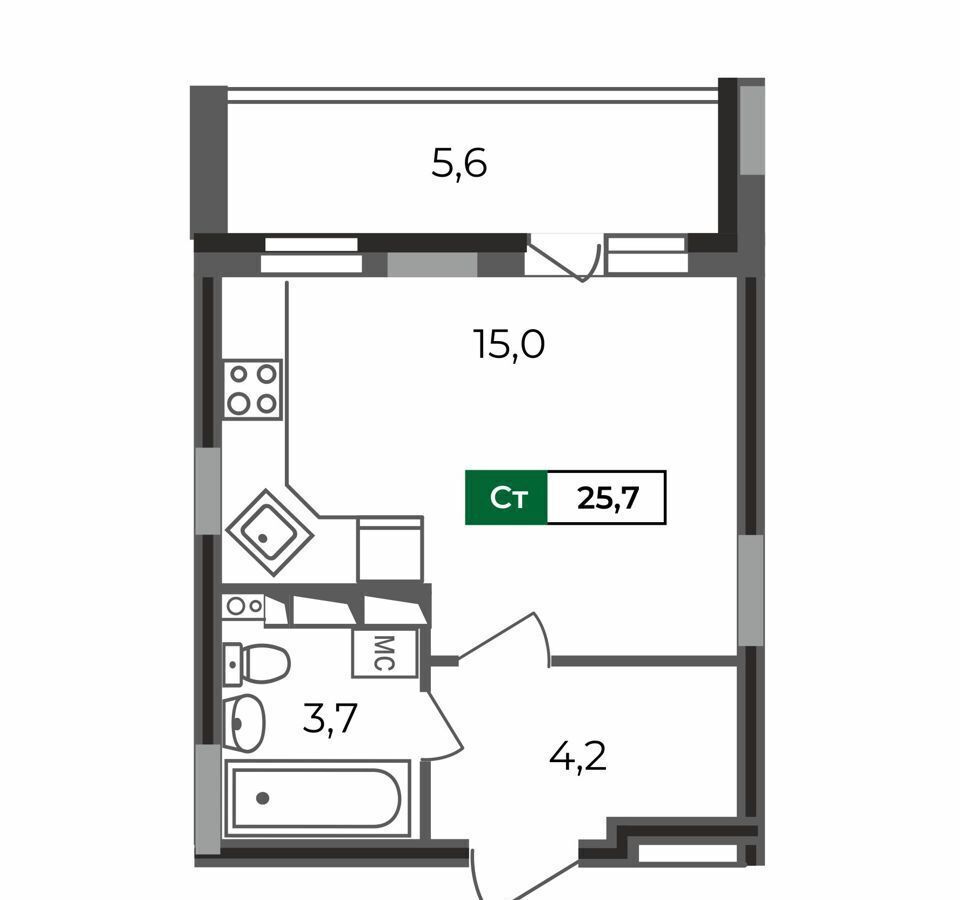 квартира г Владимир р-н Октябрьский б-р Сталинградский 5 фото 1