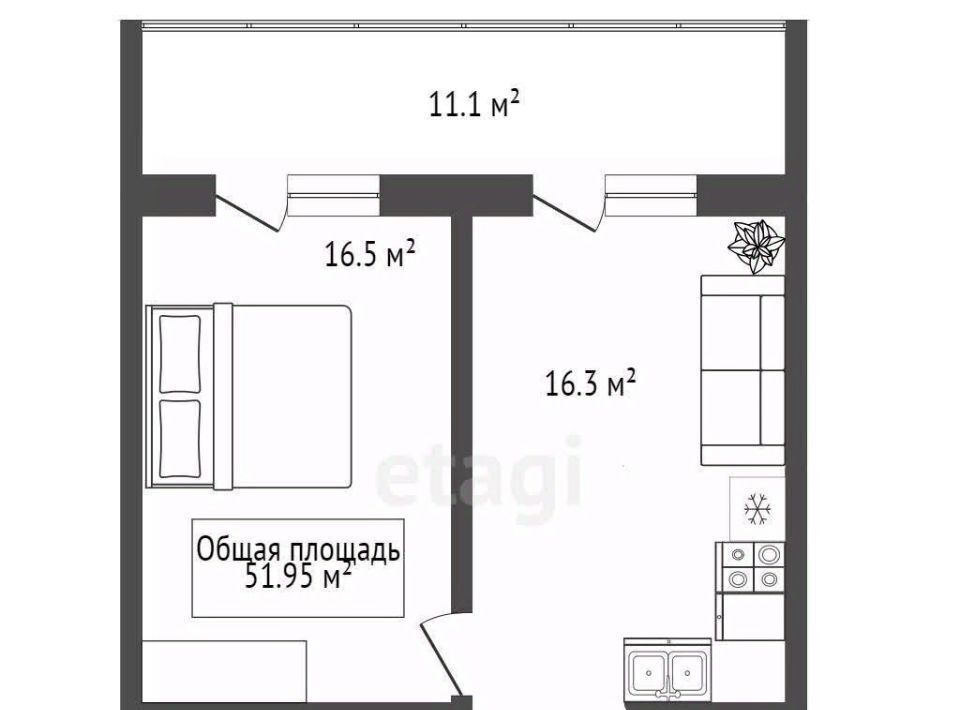 квартира г Новосибирск Речной вокзал ул Владимира Заровного 29 фото 13