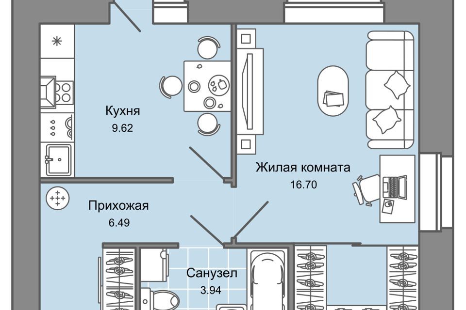 квартира г Киров ул Дмитрия Козулева 2к/1 муниципальное образование Киров фото 1