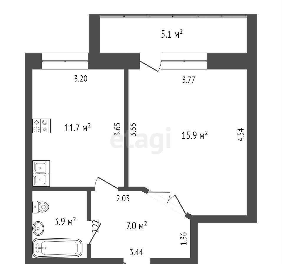 квартира г Тюмень р-н Центральный ул Газовиков 33 фото 15