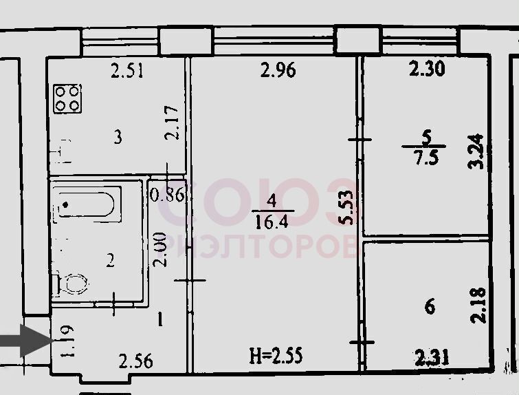 квартира г Волгоград р-н Тракторозаводский ул им. Салтыкова-Щедрина 2 фото 17