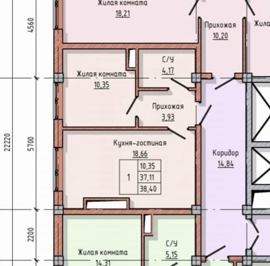 квартира г Нальчик Горная ул Байсултанова 28 фото 2