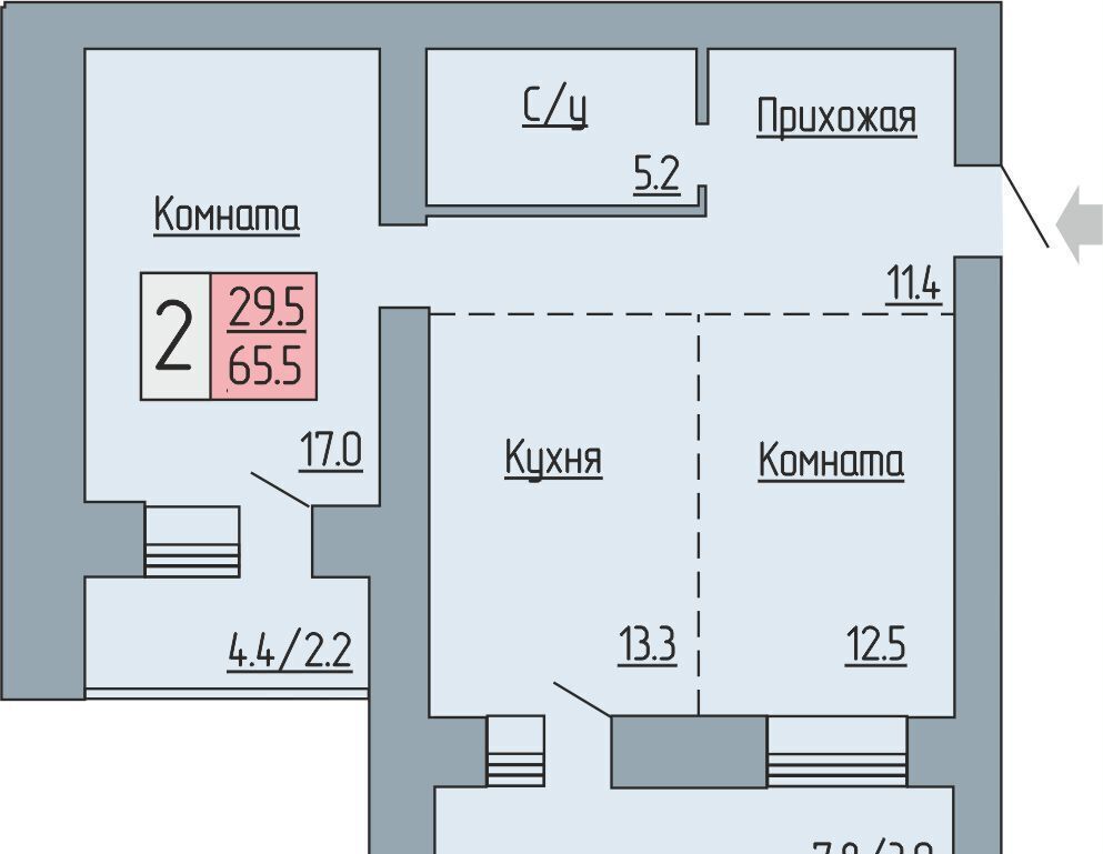 квартира г Курган Западный б-р Солнечный 19 ЖК «Маяк» фото 12