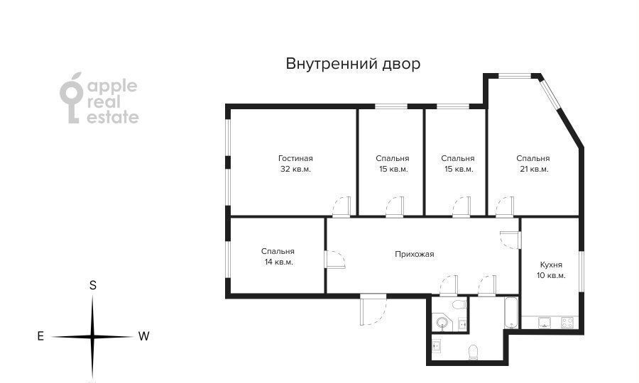 квартира г Москва метро Смоленская пер Малый Власьевский 14/23 фото 20