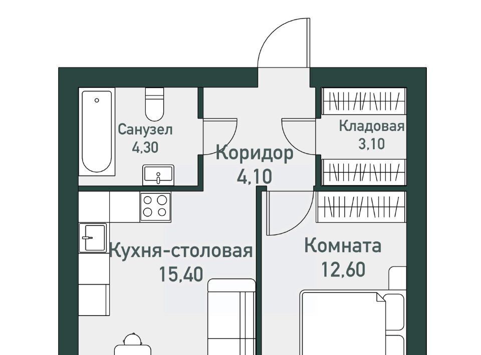 квартира п Западный р-н мкр Привилегия ул Спортивная 16 Кременкульское с/пос фото 1