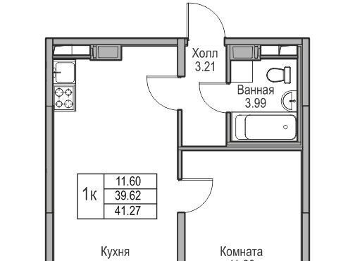 квартира г Санкт-Петербург метро Комендантский Проспект ул Ивинская 1к/3 ЖК «Юнтолово» округ Лахта-Ольгино фото 1