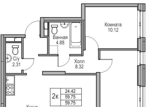 квартира г Санкт-Петербург метро Комендантский Проспект ул Ивинская 1к/3 ЖК «Юнтолово» округ Лахта-Ольгино фото 1