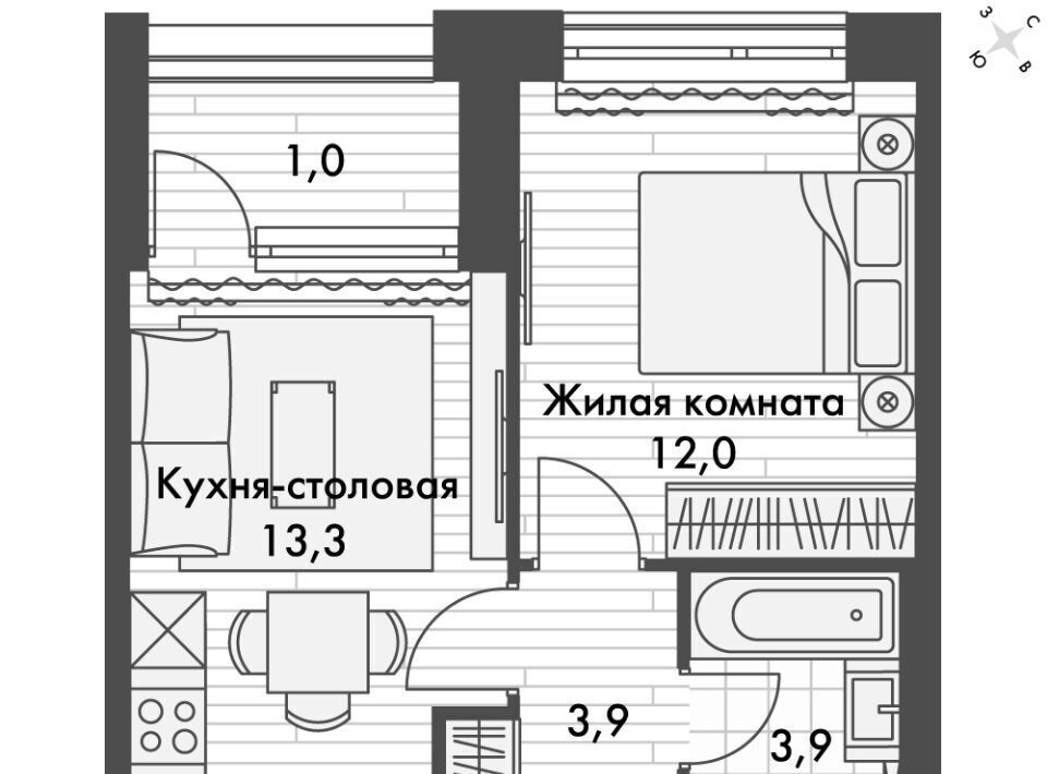 квартира г Владивосток р-н Ленинский ул Крылова 10 фото 1