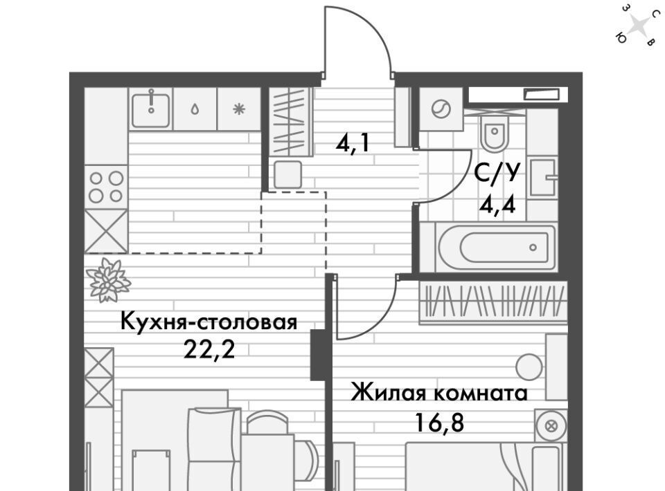 квартира г Владивосток р-н Ленинский ул Крылова 10 фото 1