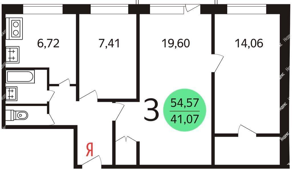 квартира г Москва метро Академическая ул Дмитрия Ульянова 43к/1 фото 1