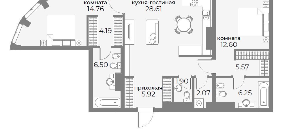 квартира г Москва метро Краснопресненская ул Дружинниковская 15 фото 1