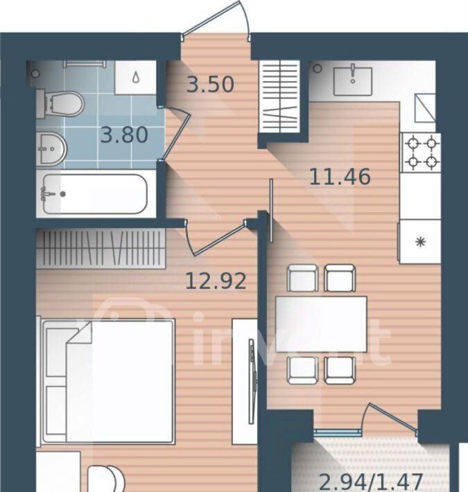 квартира г Калининград р-н Центральный ул Сержанта Мишина 81к/4 фото 21