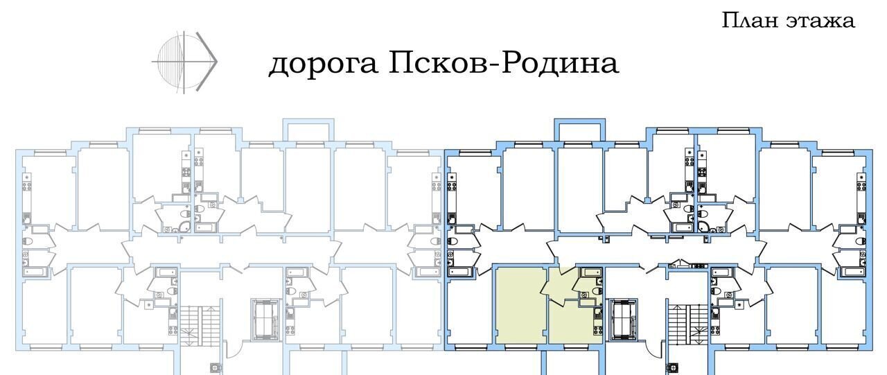 квартира г Псков ул Балтийская 17а ЖК «Балтийская 5» Завеличенская волость фото 3