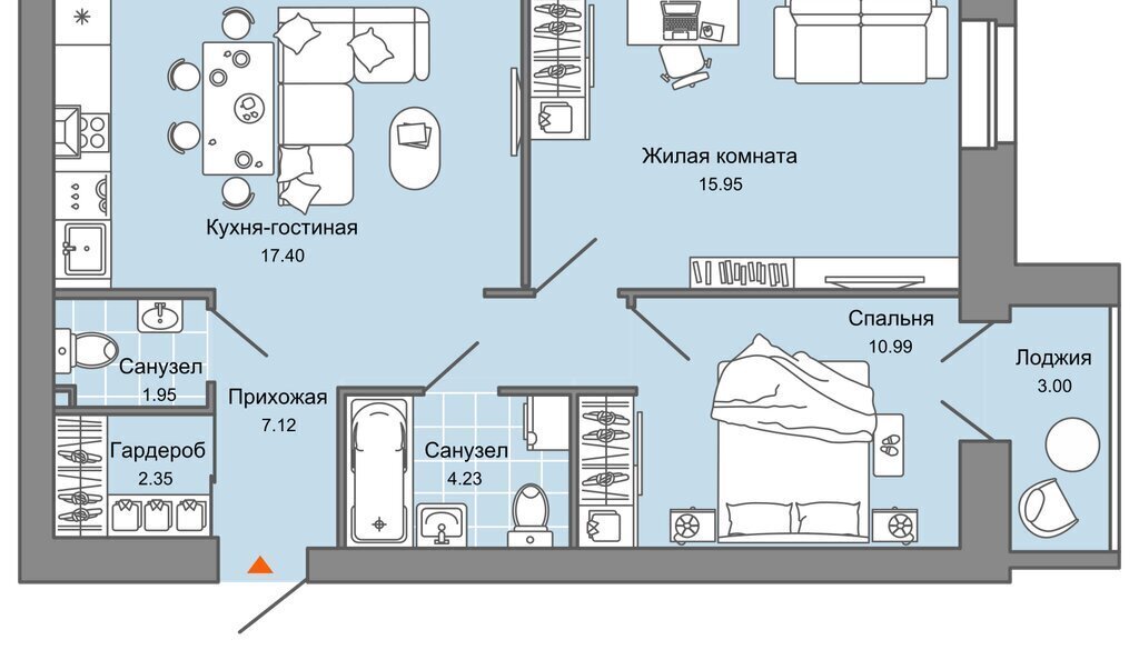 квартира г Киров р-н Ленинский жилой комплекс Знак фото 1