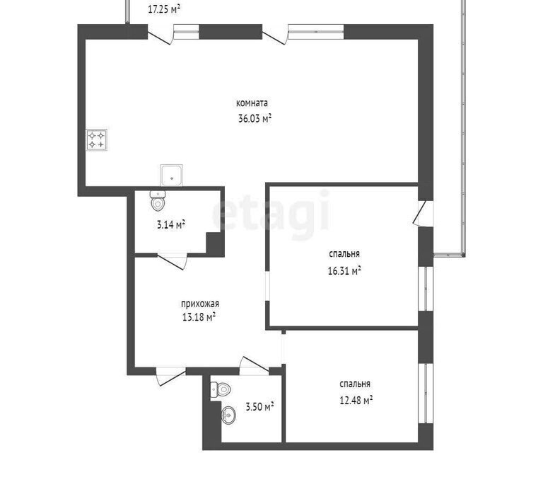 квартира г Красноярск ул Авиаторов 3 фото 1