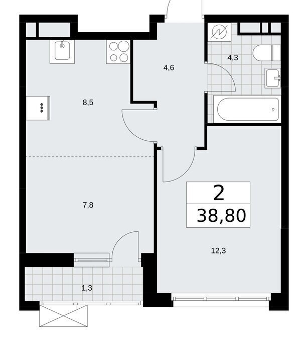 квартира г Москва метро Коммунарка ТиНАО жилой комплекс Скандинавия, 28. 1 фото 1