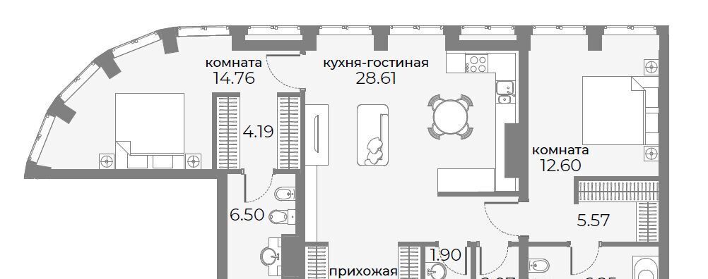 квартира г Москва метро Краснопресненская ул Красная Пресня 3 фото 1