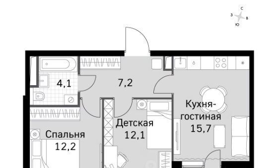 квартира г Москва метро Тушинская ЖК Скай Гарден фото 1