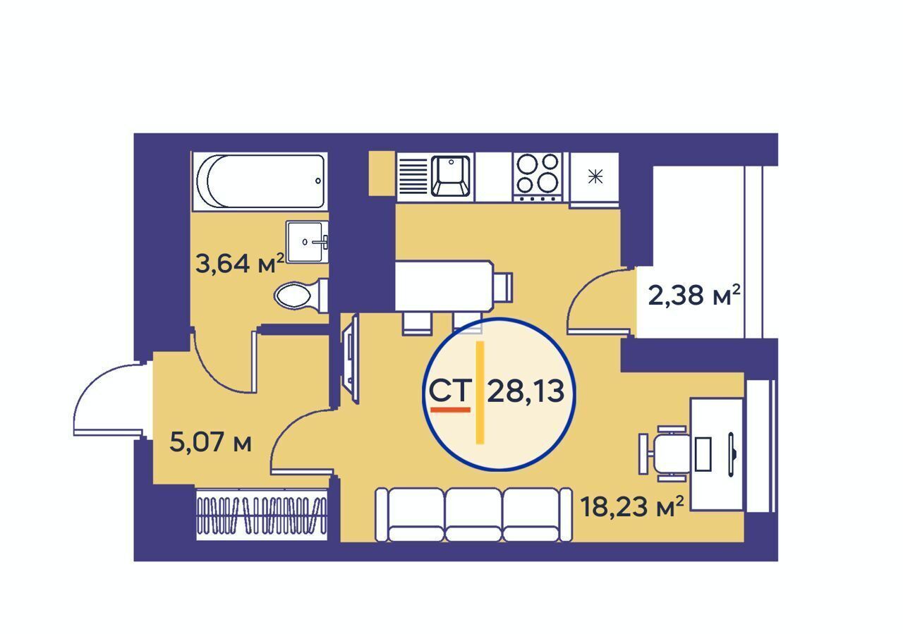 квартира г Тюмень р-н Центральный ул Менжинского 60 фото 2