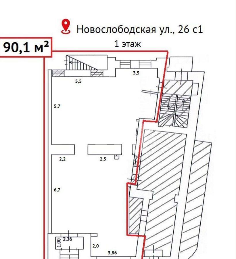 торговое помещение г Москва метро Менделеевская ул Новослободская 26с/1 фото 8