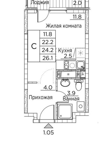 квартира ул Расула Гамзатова 7к/3 фото