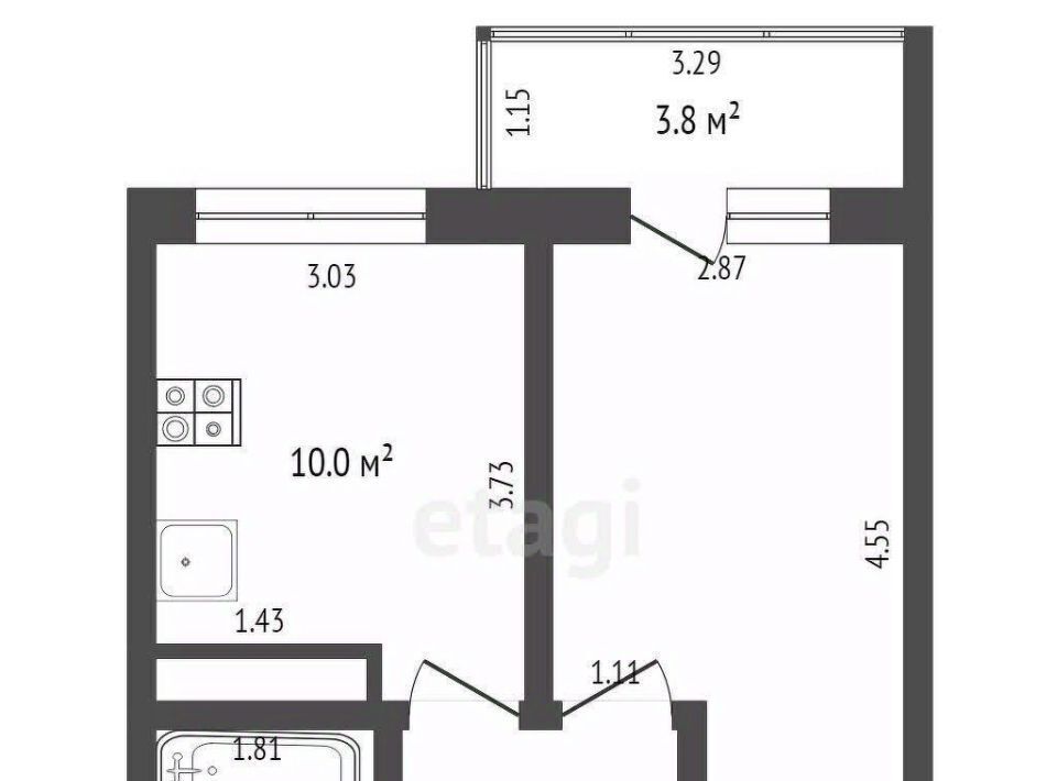 квартира г Тюмень р-н Ленинский ул Тимофея Чаркова 81к/1 фото 3