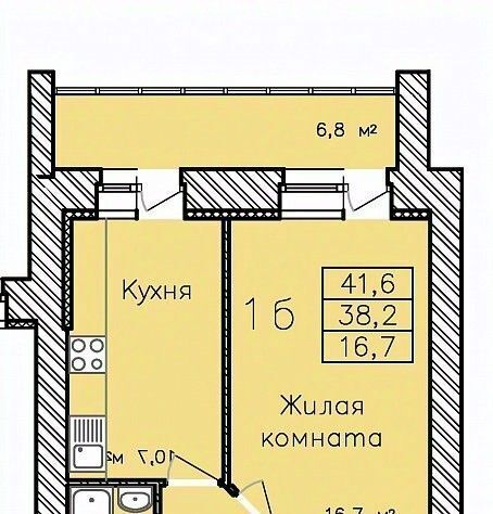 квартира г Тамбов р-н Октябрьский Радужный ул Сабуровская 1бк/1 фото 1