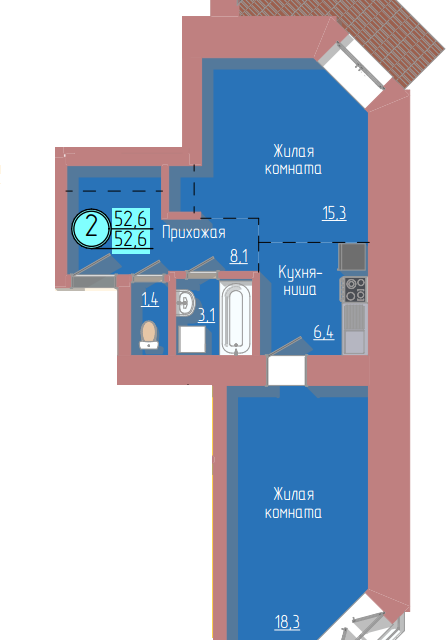 квартира г Благовещенск ул Загородная 47 городской округ Благовещенск фото 2