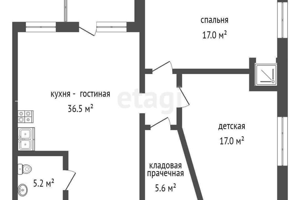 квартира г Краснодар р-н Прикубанский ул Заполярная 52 муниципальное образование Краснодар фото 9