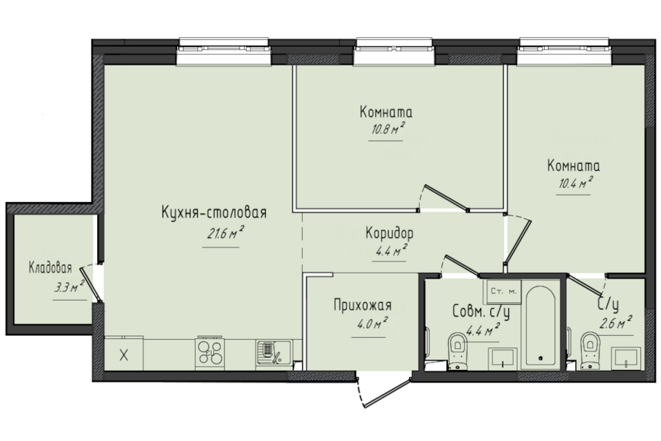 квартира р-н Завьяловский с Завьялово ул Гольянская 1б фото 1