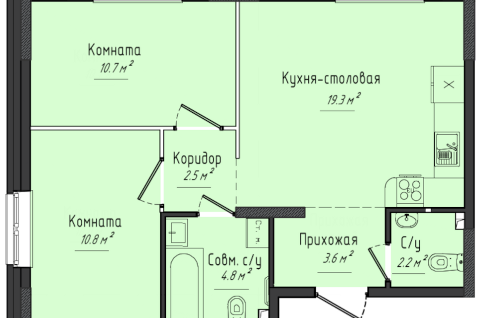 квартира р-н Завьяловский с Завьялово ул Гольянская 1б фото 1