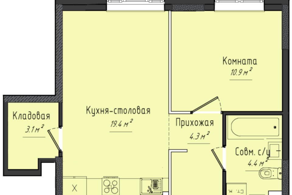 квартира р-н Завьяловский с Завьялово ул Гольянская 1б фото 1