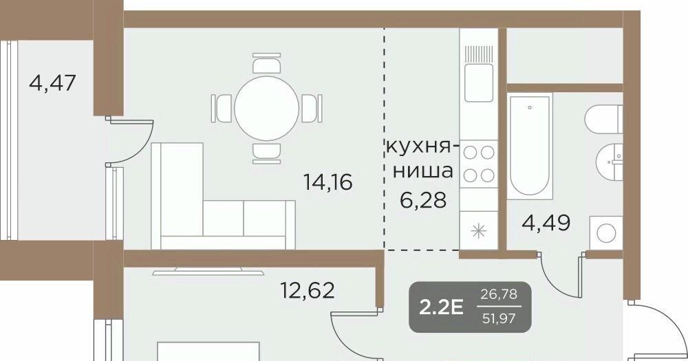 квартира г Екатеринбург Чкаловская 22-й кв-л, Академический мкр фото 1