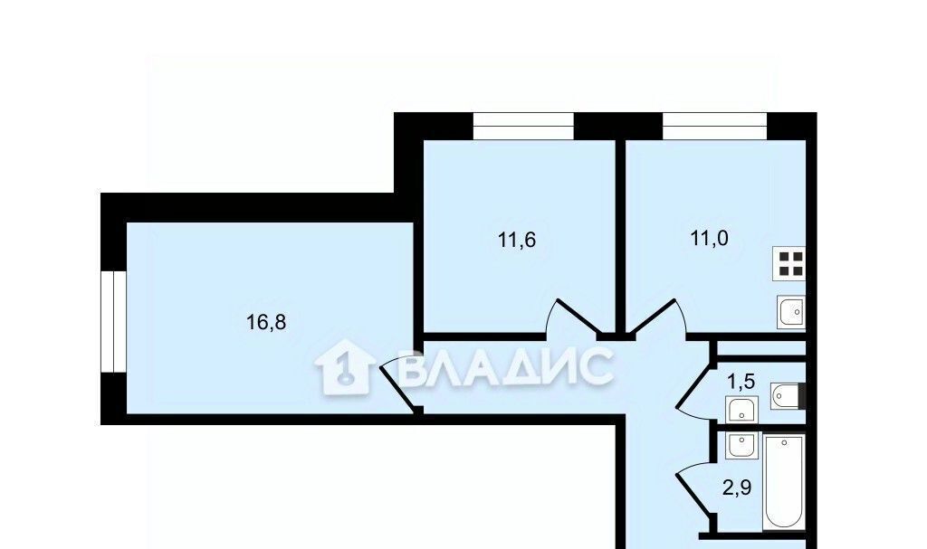 квартира г Москва метро Щукинская ул Берзарина 32 фото 10