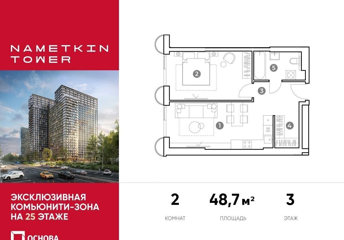 квартира г Москва ул Намёткина Воронцовская, «NAMETKIN TOWER» фото 1