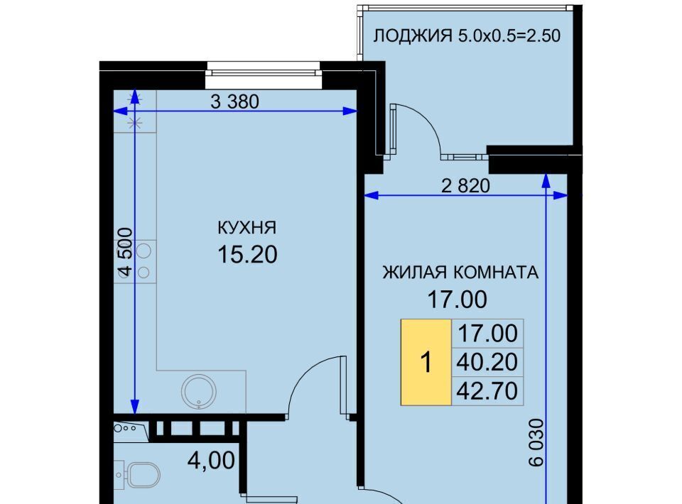 квартира р-н Динской п Южный ул Казачья 6к/1 ЖК «История-2» Южно-Кубанское с/пос фото 1