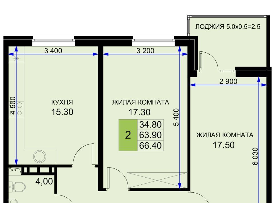 квартира р-н Динской п Южный ул Казачья 6к/1 ЖК «История-2» Южно-Кубанское с/пос фото 1