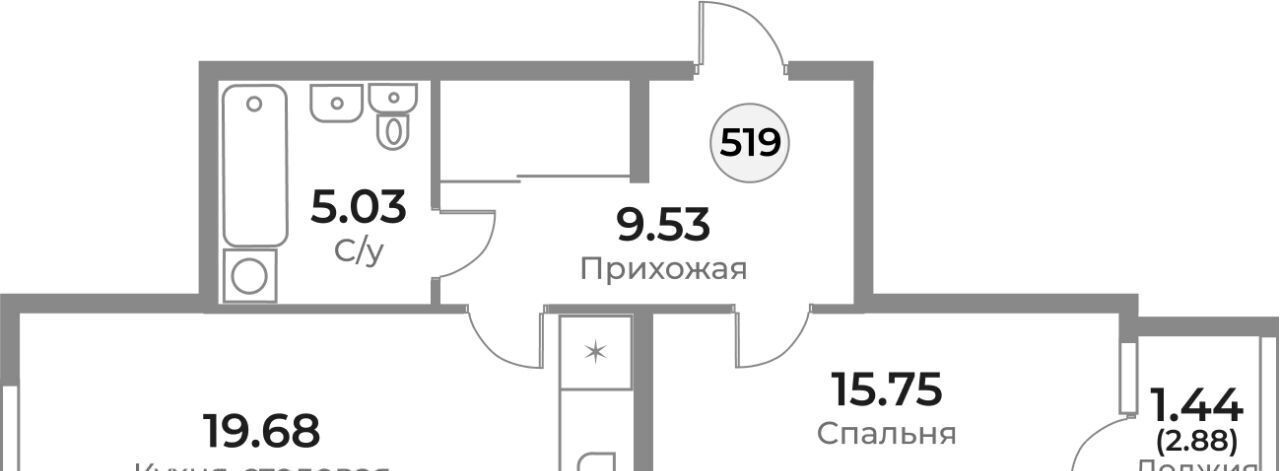 квартира г Калининград р-н Ленинградский ул Пригородная фото 1