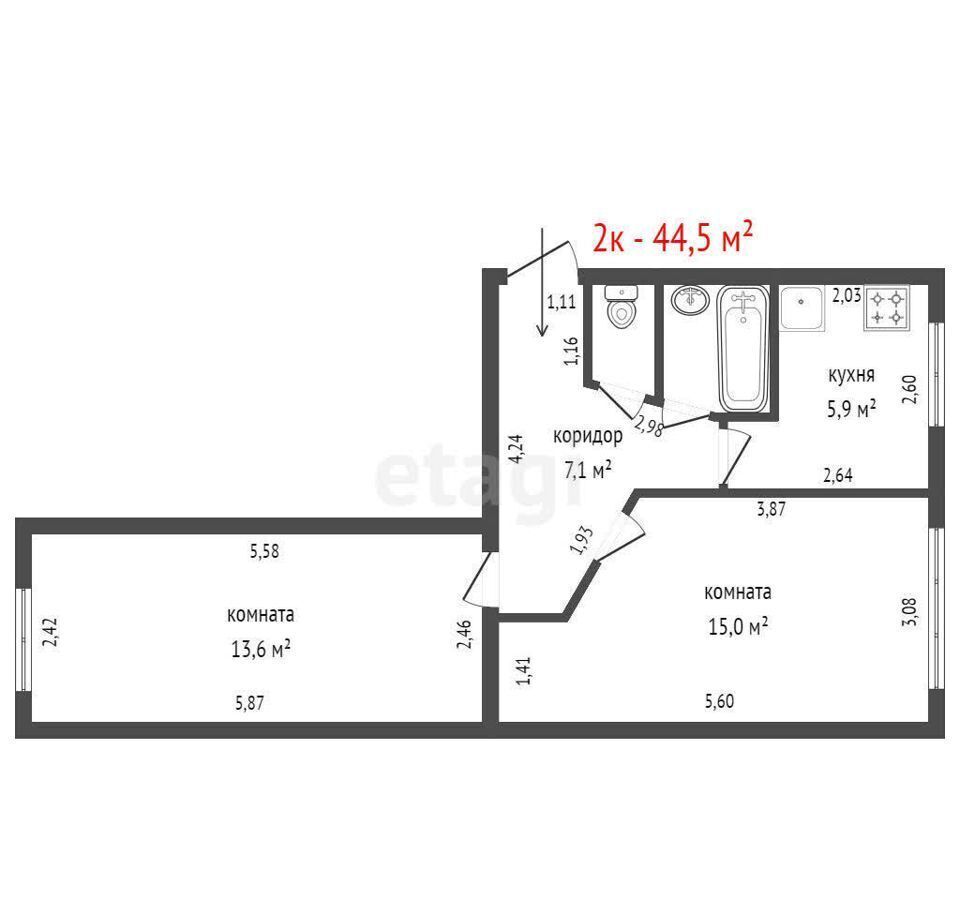 квартира г Екатеринбург р-н Железнодорожный ул Билимбаевская 32 фото 22