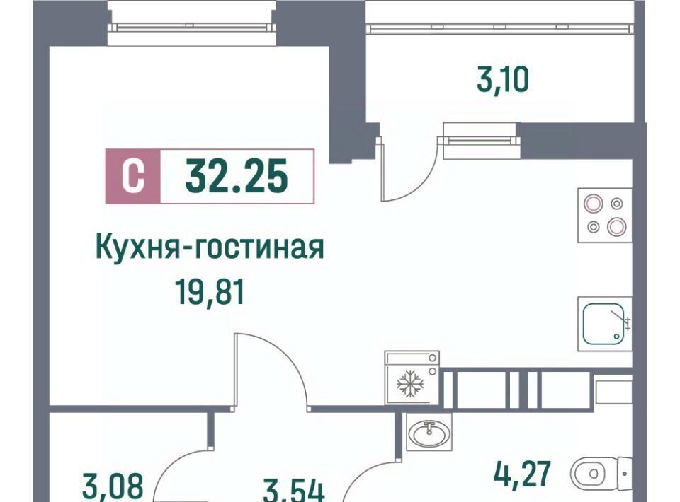 квартира р-н Всеволожский г Мурино пр-кт Ручьевский 1/24 Девяткино фото 1